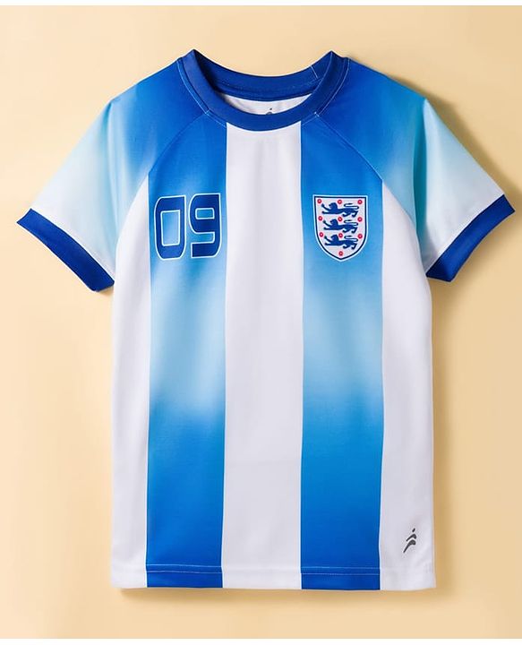Pine Active Knit Half Sleeves Football Tee with Shorts Set - Blue