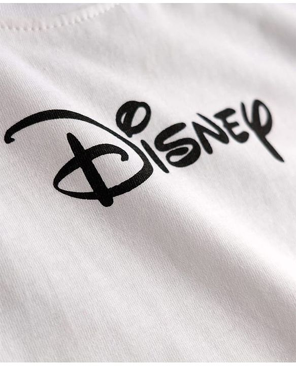 Babyhug Disney Single Jersey Knit Half Sleeves Front & Back Mickey & Friends Graphics - White