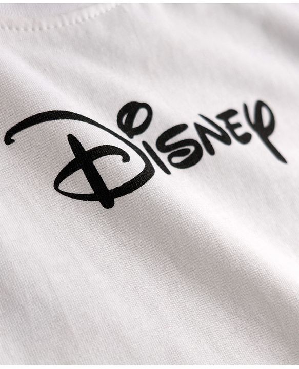 Babyhug Disney Single Jersey Knit Half Sleeves Front & Back Mickey & Friends Graphics - White