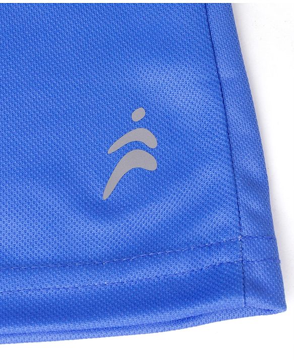 Pine Active Knit Sleeveless T-Shirt & Shorts Basketball Set With 32 Print - Blue