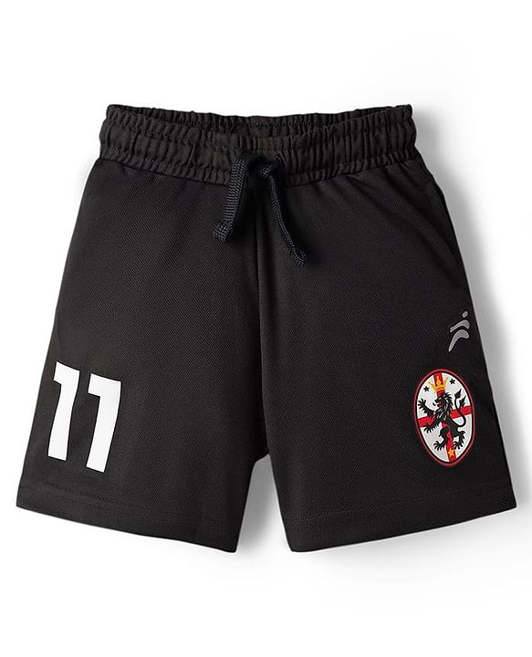 Pine Active Knit Half Sleeves T-Shirt & Shorts Football Set - Black & Red