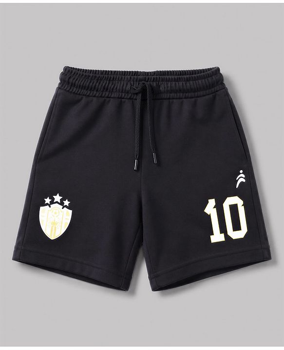 Pine Active Knit Half Sleeves T-Shirt & Shorts Football Set With Argentina Print - Multicolor