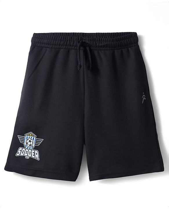 Pine Active Knit Half Sleeves Football Tee with Shorts Set - Blue & Black