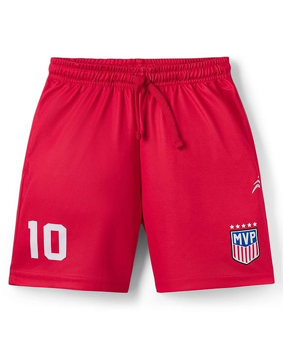 Pine Active Knit Half Sleeves T-Shirt With Shorts Football Set - Red & Blue