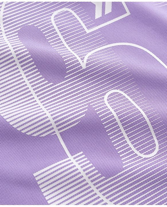 Pine Active Knit Sleeveless Tank T-Shirt & Shorts Set with Athletic Print - Lavender