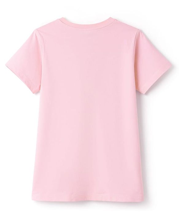 Pine Kids Cotton Knit T-Shirt with Sweetheart Bow Print Pink 4-5 Years
