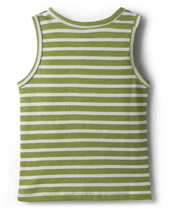 Babyhug 100% Cotton Knit Sleeveless Sando Vests With Taxi & Star Print Pack of 3 - Multicolor
