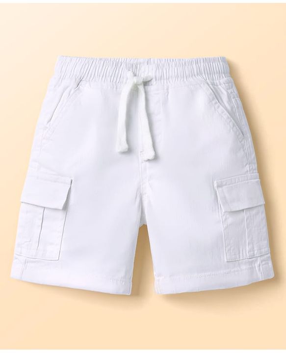 Babyhug Cotton Woven Half Sleeves Checks Shirt & Shorts Set - Green & White
