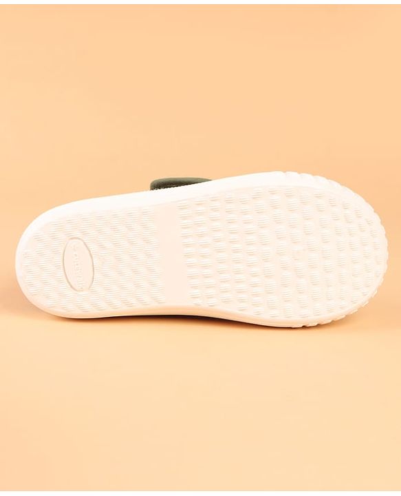 Cute Walk by Babyhug Velcro Closure Casual Shoes with Embroidery Detailing & Text Print - Yellow