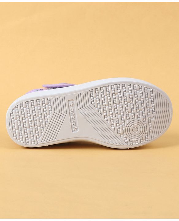 Cute Walk by Babyhug Velcro Closure Casual Shoes with Unicorn Print - Purple
