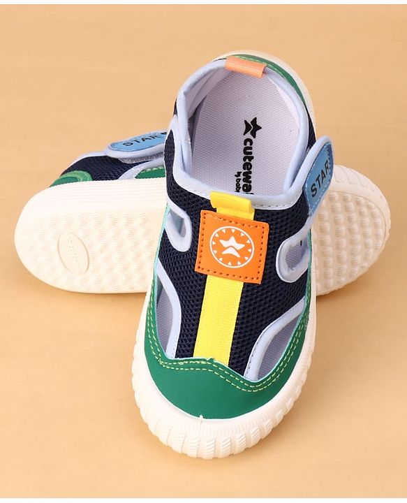 Cute Walk by Babyhug Velcro Closure Solid Casual Shoes - Navy Blue