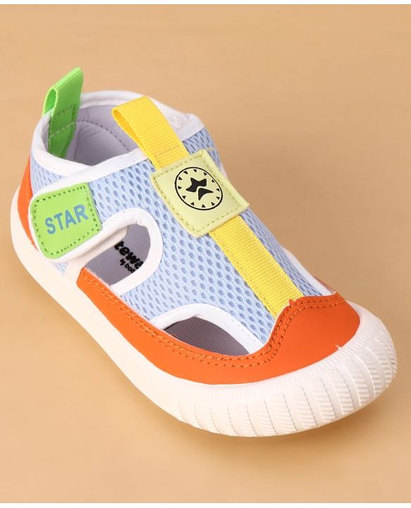 Cute Walk by Babyhug Velcro Closure Solid Casual Shoes - Navy Blue