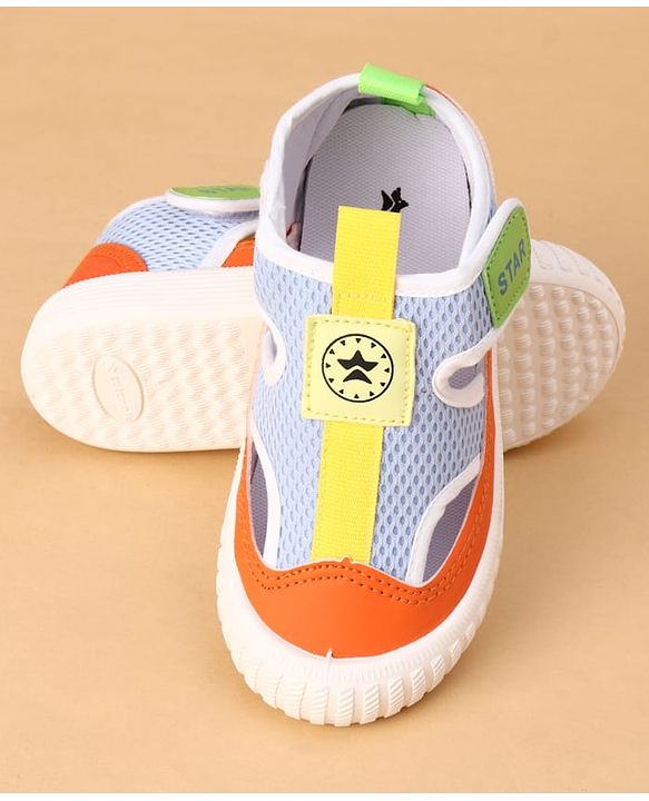 Cute Walk by Babyhug Velcro Closure Solid Casual Shoes - Navy Blue
