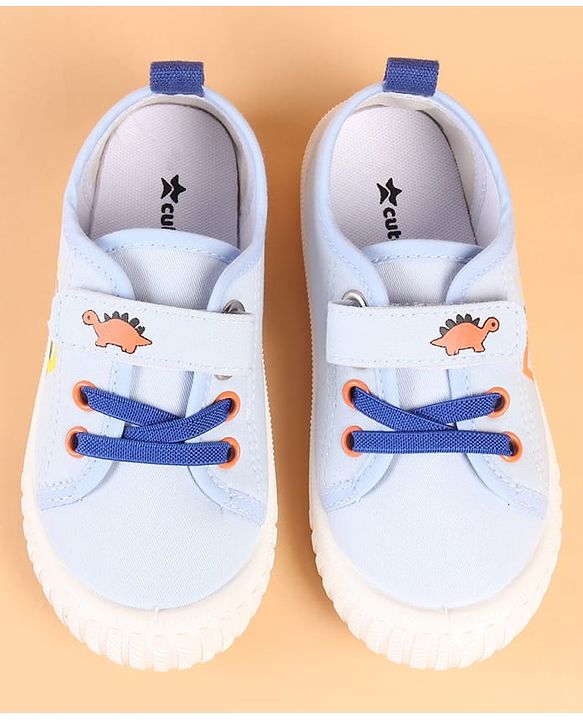 Cute Walk by Babyhug Velcro Closure Casual Shoes with Dino Print - Green