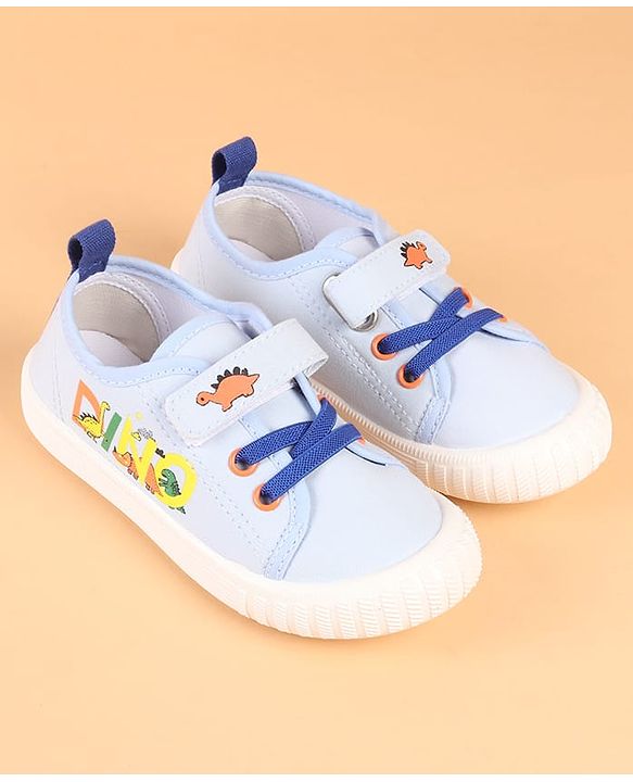 Cute Walk by Babyhug Velcro Closure Casual Shoes with Dino Print - Green