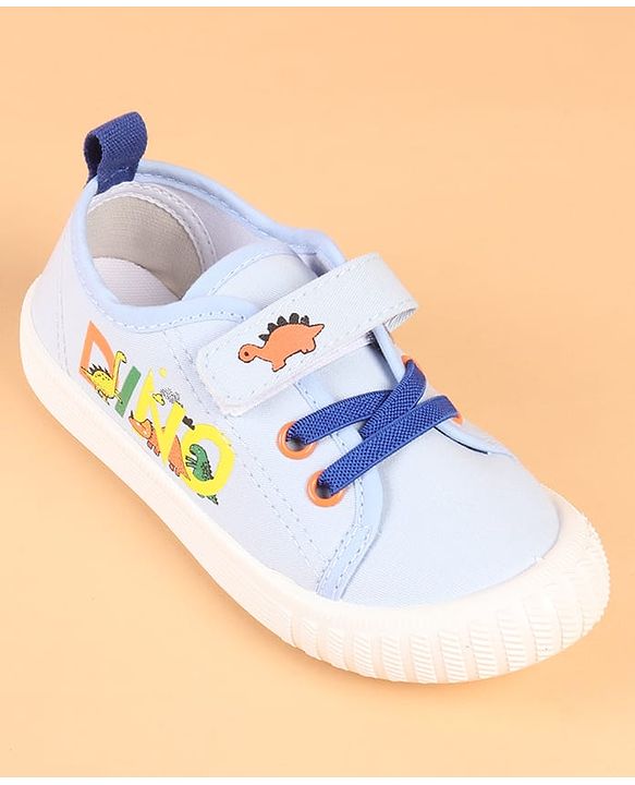 Cute Walk by Babyhug Velcro Closure Casual Shoes with Dino Print - Green