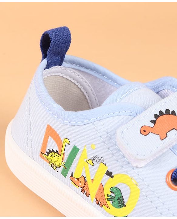 Cute Walk by Babyhug Velcro Closure Casual Shoes with Dino Print - Green
