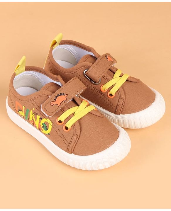 Cute Walk by Babyhug Velcro Closure Casual Shoes with Dino Print - Green