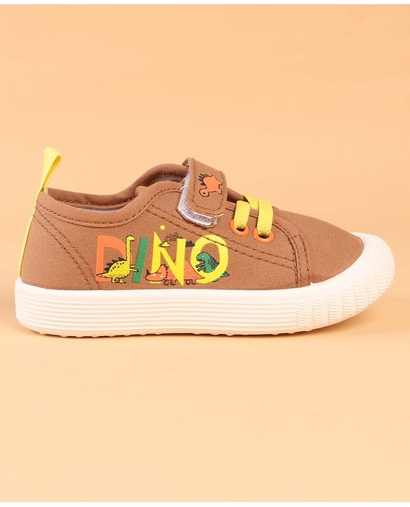Cute Walk by Babyhug Velcro Closure Casual Shoes with Dino Print - Green