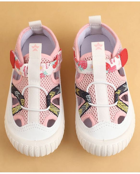Cute Walk by Babyhug Velcro Closure Printed Casual Shoes - Pink