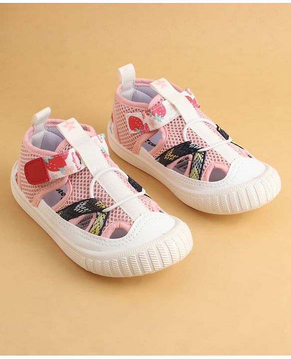 Cute Walk by Babyhug Velcro Closure Printed Casual Shoes - Pink