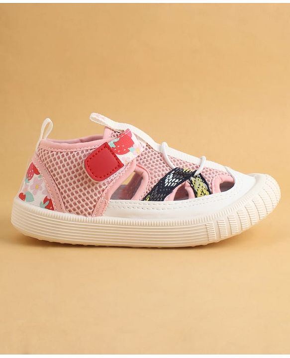 Cute Walk by Babyhug Velcro Closure Printed Casual Shoes - Pink