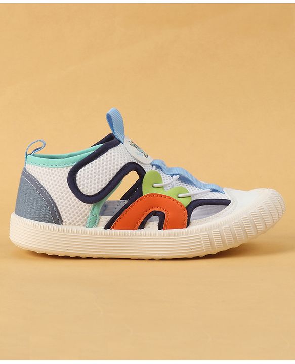 Cute Walk by Babyhug Velcro Closure Casual Shoes with Unicorn Pint - Blue