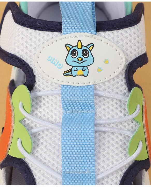 Cute Walk by Babyhug Velcro Closure Casual Shoes with Unicorn Pint - Blue
