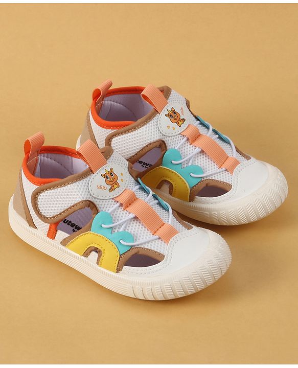 Cute Walk by Babyhug Velcro Closure Casual Shoes with Unicorn Pint - Blue