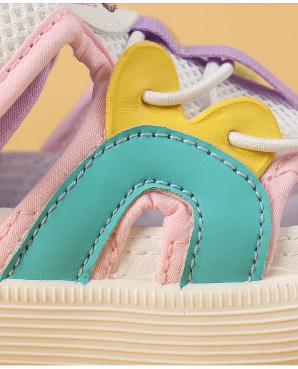 Cute Walk by Babyhug Velcro Closure Casual Shoes with Unicorn Pint - Blue