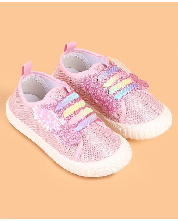 Cute Walk by Babyhug Slip On Casual Shoes with Glitter Print - White