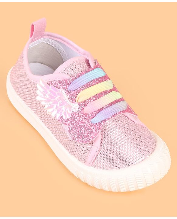 Cute Walk by Babyhug Slip On Casual Shoes with Glitter Print - White