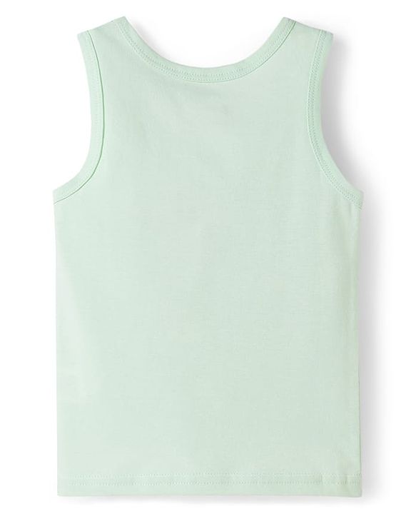 Babyhug 100% Cotton Knit Sleeveless Striped & Tractor Printed Vests Pack of 3 - Multicolor