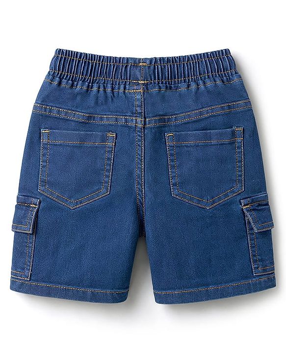 Babyhug Cotton Woven Half Sleeves Printed Shirt & Denim Shorts - Multicolor