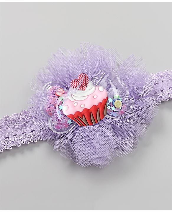 Babyhug Rainbow & Cupcake Applique Headbands Free Size Set of 2 - Multicolor