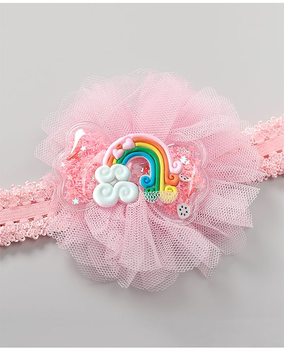 Babyhug Rainbow & Cupcake Applique Headbands Free Size Set of 2 - Multicolor