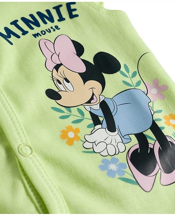 Babyhug Disney Interlock Knit Half Sleeves Frill Jhablas With Minnie Mouse Graphic Print Pack of 2 - Multicolor