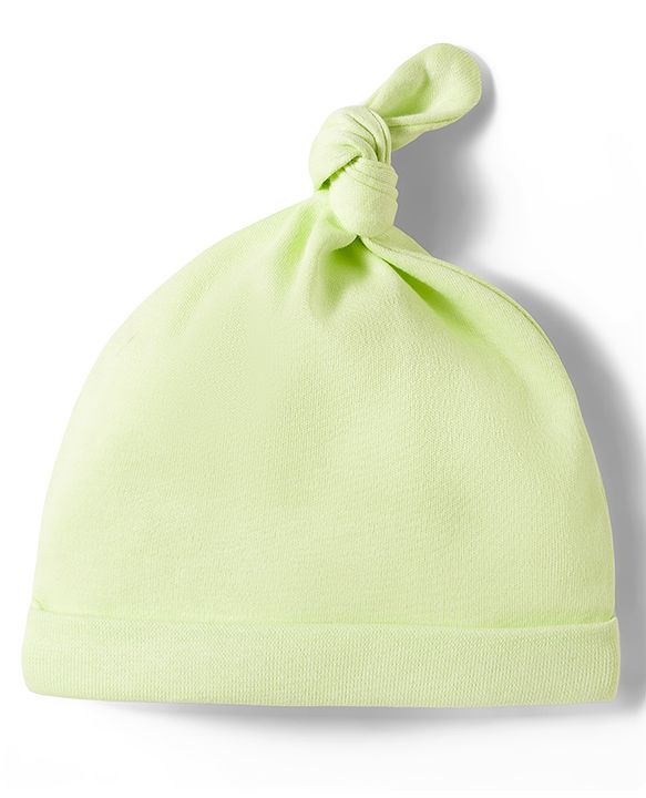 Babyhug Disney Interlock Knit  Pony Caps With Minnie Mouse Print Pack of 2 Multicolor - Diameter 16 cm