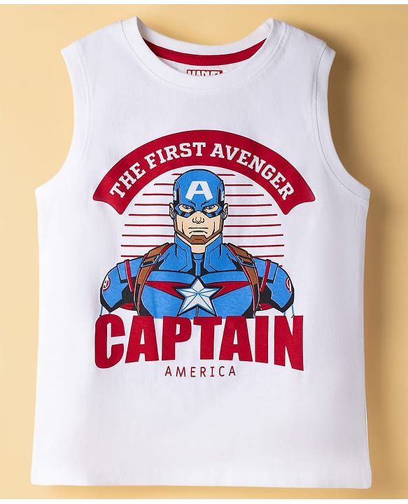 Pine Kids Marvel 100% Cotton Knit Half Sleeves Shirt & T-Shirt With Avengers Graphics - Multicolour