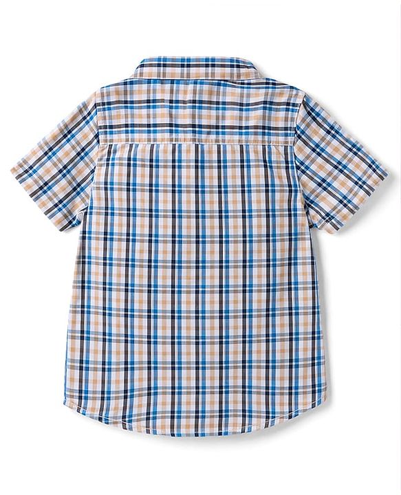 Babyhug Cotton Woven Half Sleeves Checks Shirt & Shorts Set - Multicolor