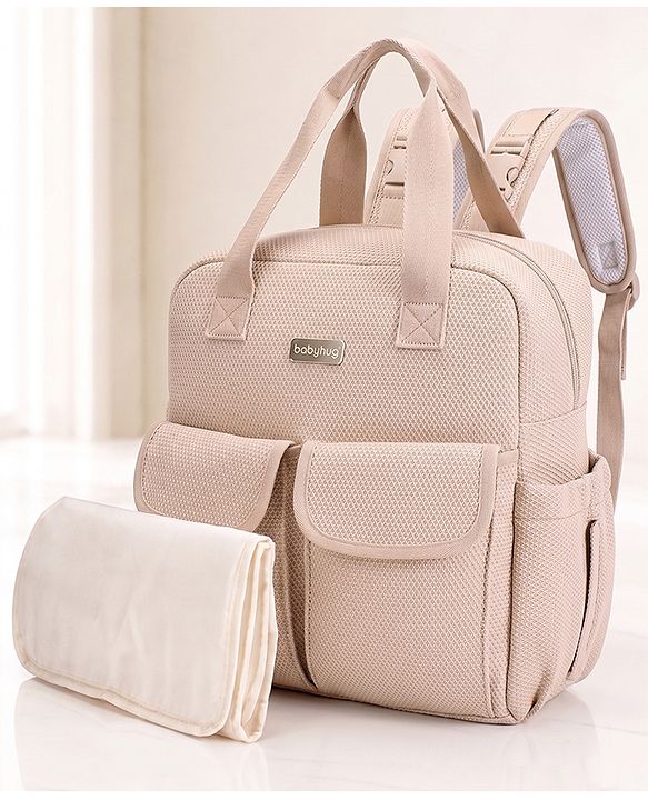 Babyhug UrbanEase Premium Diaper Backpack with Changing Mat - Pink