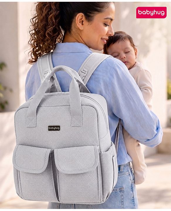 Babyhug UrbanEase Premium Diaper Backpack with Changing Mat - Pink