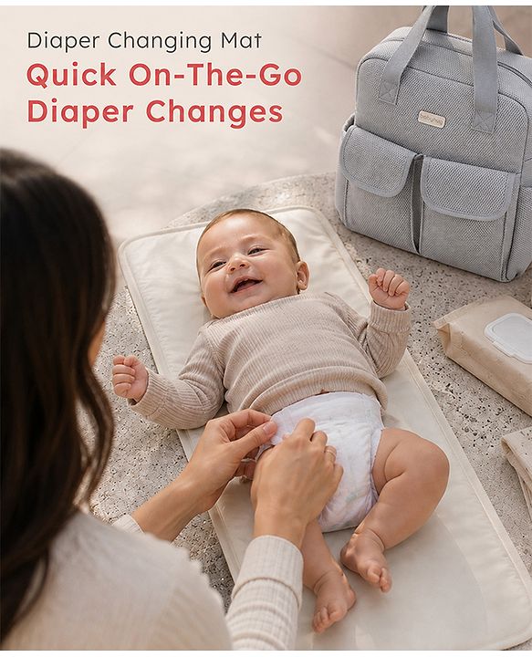 Babyhug UrbanEase Premium Diaper Backpack with Changing Mat - Pink