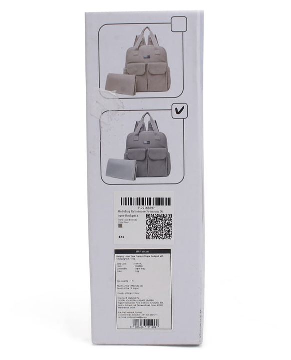 Babyhug UrbanEase Premium Diaper Backpack with Changing Mat - Pink