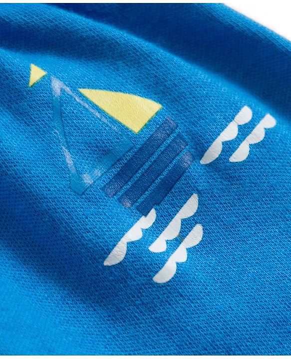 Babyhug Interlock Knit Full Length Diaper Pants with Nautical Theme Print Pack of 3 - Multicolor