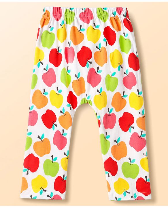 Babyhug Interlock Knit Full Length Diaper Leggings with Floral Print Pack of 3 - Multicolor