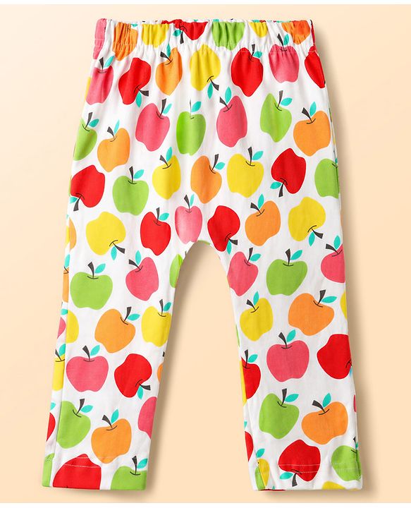 Babyhug Interlock Knit Full Length Diaper Leggings with Floral Print Pack of 3 - Multicolor