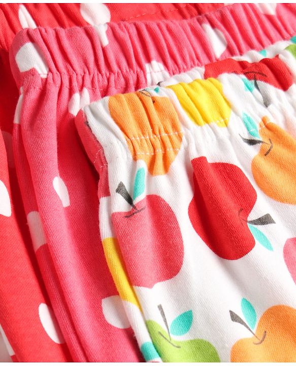 Babyhug Interlock Knit Full Length Diaper Leggings with Floral Print Pack of 3 - Multicolor