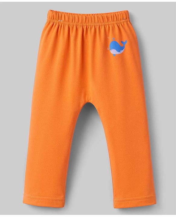 Babyhug Cotton Knit Full Length Diaper Leggings With Sea Life Print Pack of 3 - Multicolor