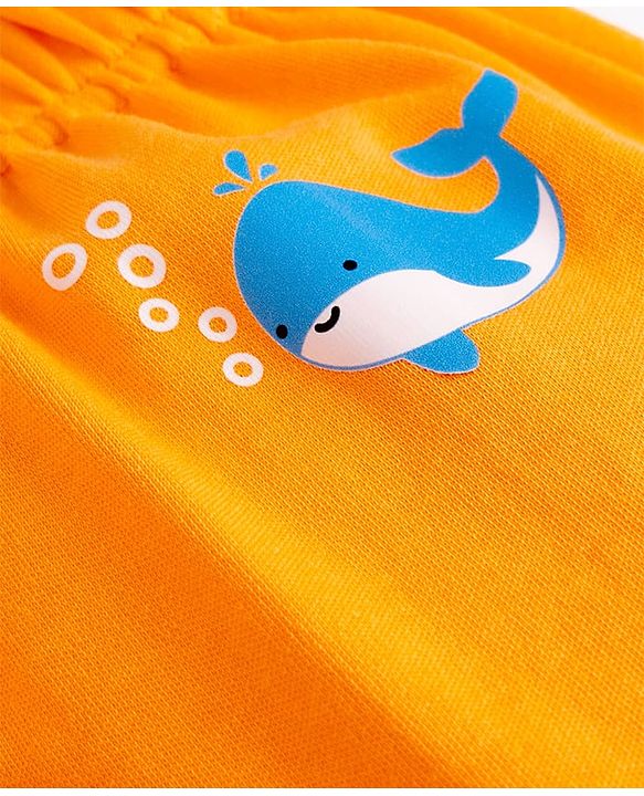 Babyhug Cotton Knit Full Length Diaper Leggings With Sea Life Print Pack of 3 - Multicolor